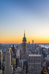 Fototapeta na wymiar Empire State Building at Sunset