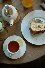 Luxury tableware beautiful table setting at home