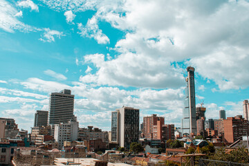 Bogotá cityscape on a sunny day