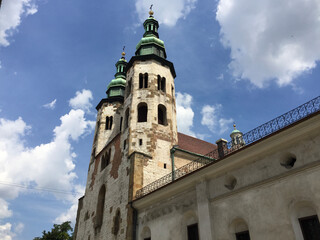 The Church of St. Andrew in the Old Town district of Kraków, Poland is a historical Romanesque church built between 1079 and 1098. It is a rare surviving example of the European fortress church.