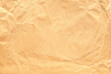 Old brown crumpled paper background texture