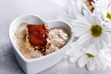 Heart Shaped Tiramisu Italian Dessert