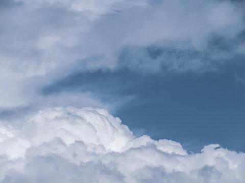 Storm clouds background - dramatic sky - zoom and details on clouds - free space to write - high resolution photo