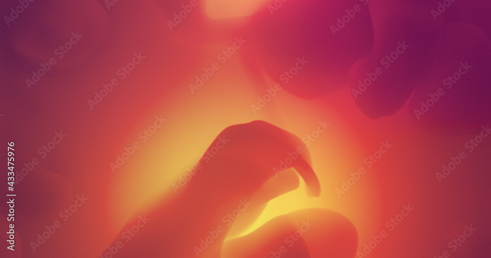 Poster smooth abstract warm background with morphing and flowing shapes. orange and red lava lamp effect wi