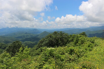 Fototapeta premium 福島県の箕輪山から鬼面山への登山