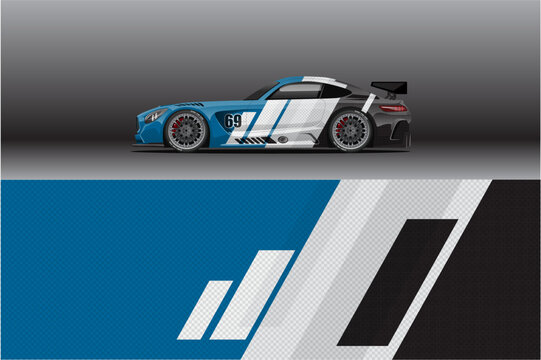 Car wrap decal designs. Abstract racing and sport background for racing livery or daily use car vinyl sticker. Decal vector eps ready print.