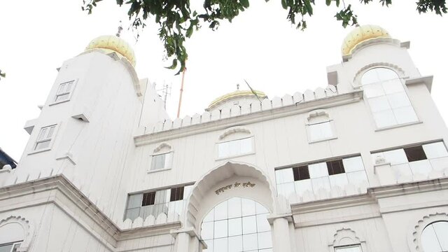 KOLKAT, INDIA - May 02, 2021: Gurudwara Sant Kutiya is the religious place of the Sikhs.There is a small stage type structure on which Guru Granth Sahib the holy book of the Sikhs