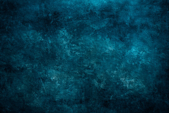 Blue distressed wall grunge background