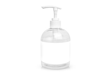 Hand gel sanitizer isolated on white backgroung with clipping path
