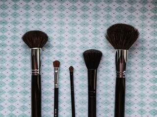 Cosmetic black brushes on the background