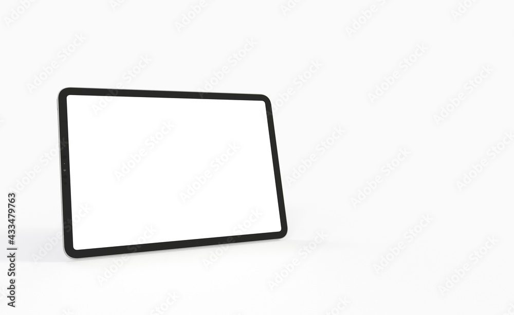Aufkleber tablet 3d computer with blank screen