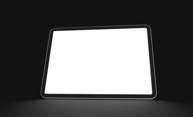 Tablet 3d computer with blank screen illustration