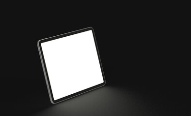 Tablet 3d computer with blank screen illustration