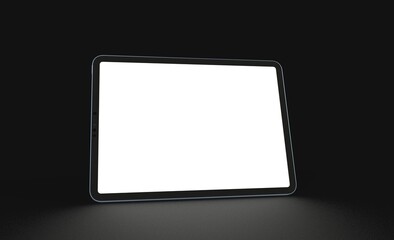 Tablet 3d computer with blank screen illustration