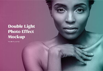 Duotone Photo Effect Mockup