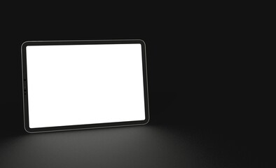 Tablet 3d computer with blank screen illustration