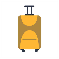 Suitcase on an isolated background. Road luggage for travel and travel.