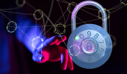 Cybersecurity and information or network protection. Future technology web