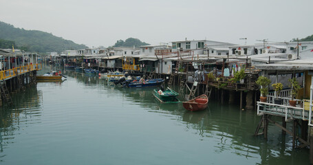 Fototapeta na wymiar Tai O Fishing village