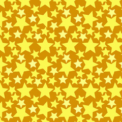 Stars on a golden background, seamless pattern for your design