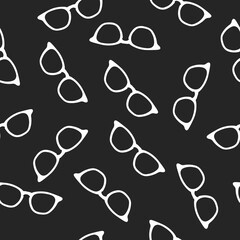 Fototapeta premium Vector Seamless Pattern Background or Wallpaper, Glasses Themed