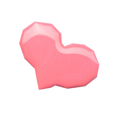 Blot of pink heart shaped nail polish isolated on white