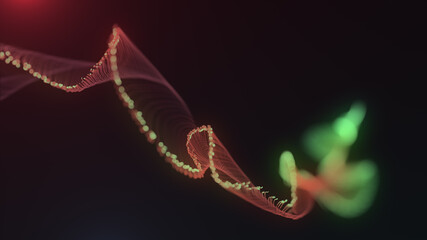 Abstract Fluid Particles Graphic Background/ Illustration of an abstract fluid particles background graphic design with light flares