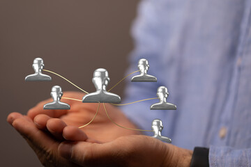 hierarchy connection team group digital