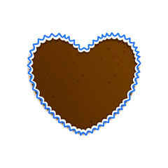 traditional gingerbread heart of oktoberfest isolated on a white background