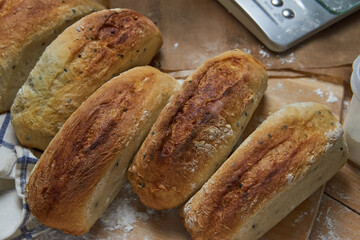 Basic bread, the perfect balance of flour and water that has been kneaded