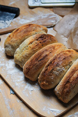 Basic bread, the perfect balance of flour and water that has been kneaded