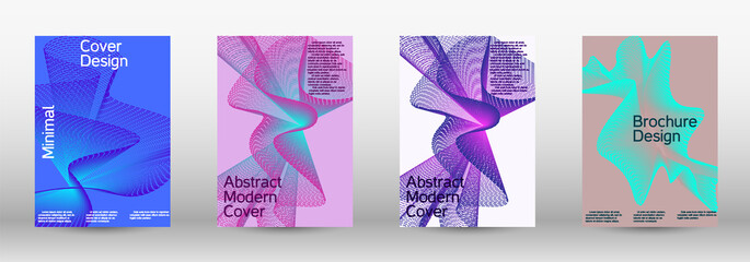 Modern abstract background. Modern design template. A set of modern abstract covers.