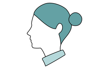 リアルな雰囲気の女性の横顔