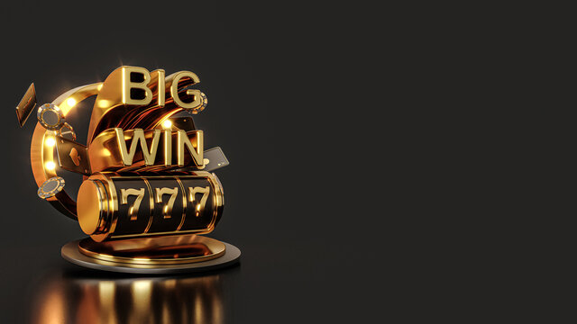 3d Rendering Big Win in Online Casino