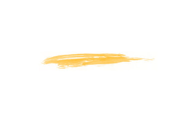Yellow smear isolated brush for painting