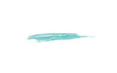 Turquoise smear isolated brush for painting