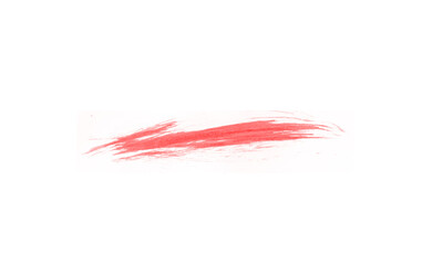 Red paint brush for painting. Stroke brushes for art design