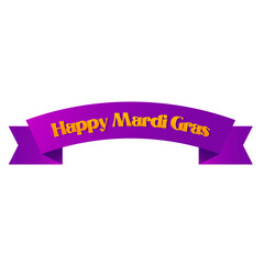 Notice happy mardi grass venice festival icon- Vector