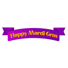 Notice happy mardi grass venice festival icon- Vector