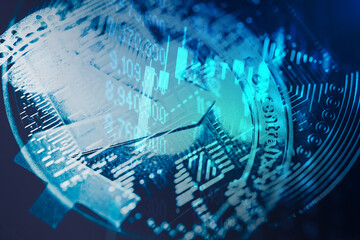 Gold coins stacks is representing riches and wealth management. Coin stack growing and find out the way to get a return on investment. Finance and money exchange investment as concept.	