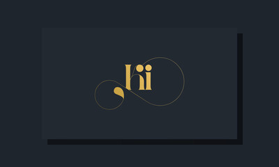 Minimal royal initial letters KI logo