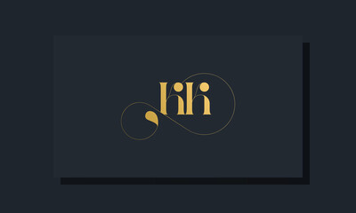 Minimal royal initial letters KK logo