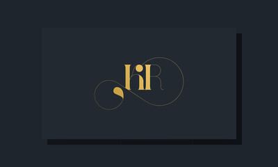 Minimal royal initial letters KR logo