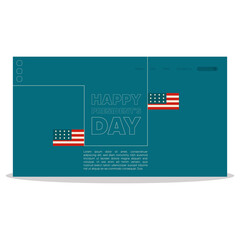 Isolated blue postal presidents day american presidents USA icon- Vector