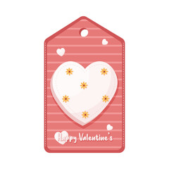 Isolated Valentines day ticket letter love poster icon- Vector