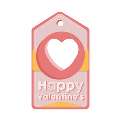 Isolated Valentines day ticket heart letter love poster icon- Vector