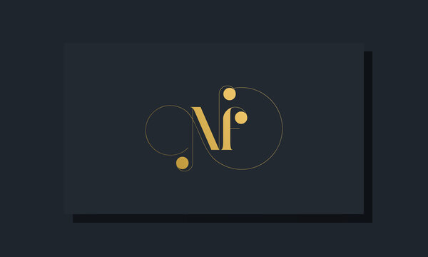 Free Vector | Flat design fn or nf logo template