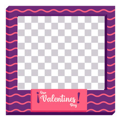 Isolated Valentines day picture pink letter love poster icon- Vector