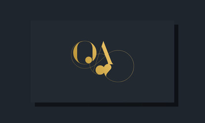 Minimal royal initial letters OA logo