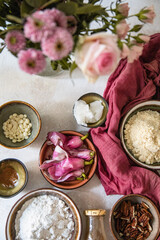 vegan cookie recipe with magnolia flowers